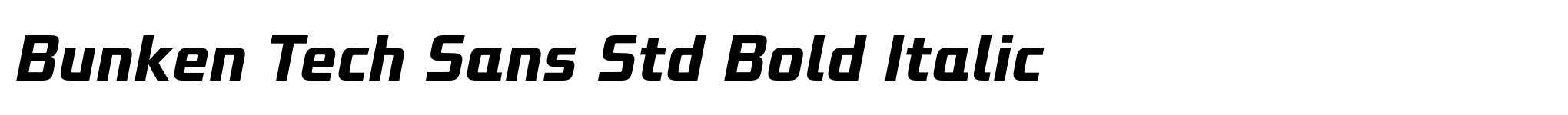 Bunken Tech Sans Std Bold Italic image